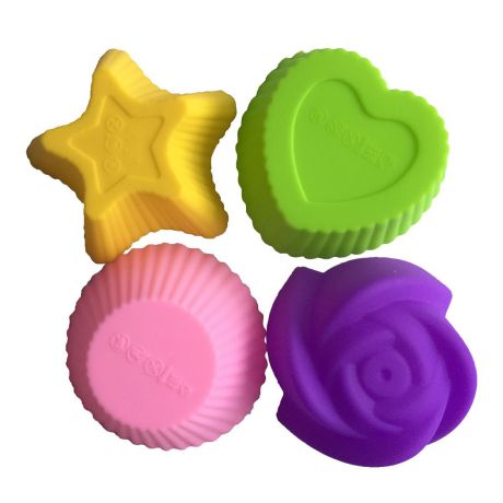 Набор для выпечки Migliores Силиконовые формочки, розовый, фиолетовый, желтый, зеленый