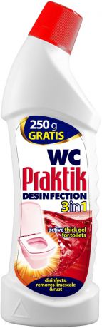 Средство для унитаза дезинфицирующее dr.Prakti WC Hot Red 750 мл