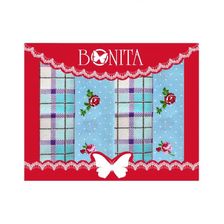 Подарочный набор из полотенец Bonita "Амели, Кантри", 11010817521, голубой, 35х62 см, 4 шт