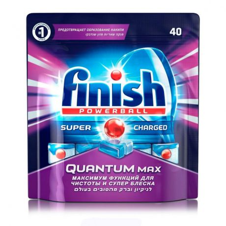 FINISH Таблетки для посудомоечных машин Quantum Max, 40 ШТ