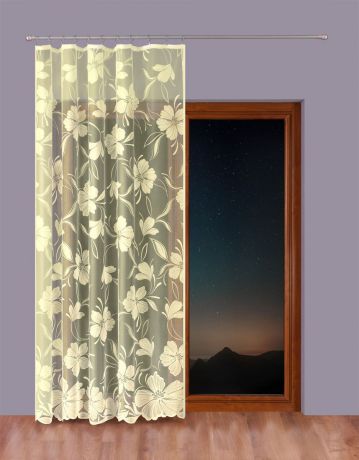 Тюль "P Primavera Firany", на ленте, цвет: кремовый, высота 230 см, ширина 300 см. 1110217