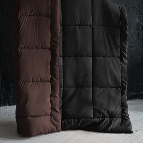 Одеяло "SleepiX", Мультиколор, цвет: темно-коричневый, черный, 175х205 см