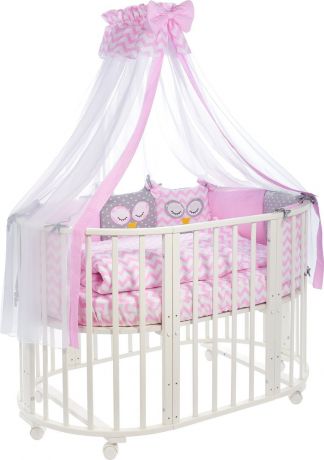 Комплект в кроватку Sweet Baby Civetta, 424475, розовый, наволочка 40 x 60, 10 предметов