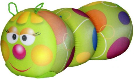 Подушка-валик антистрессовая игрушка Гусеница, салатовый