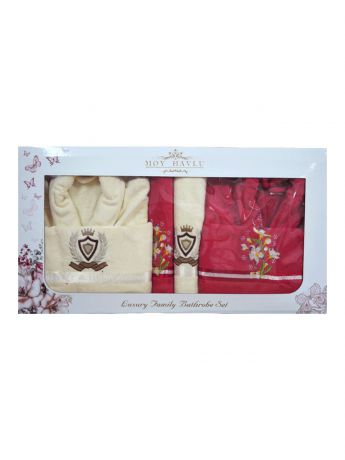 Подарочный набор полотенец MOY HAVLU & BORNOZ с халатами