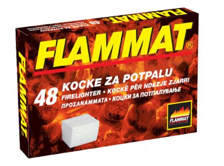 FLAMMAT Кубики на основе керосина для розжига каминов, мангалов и тд, 48 шт.