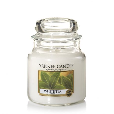 Свеча ароматическая Yankee Candle Белый чай/ White tea 65-90 ч