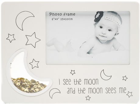 Фоторамка Fotografia I See The Moon..., FFL - 811, серый, для фото 10 х 15 см, 23 х 1,2 х 17 см