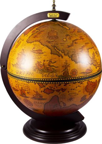 Глобус-бар настольный Brigant, 47213, коричневый, диаметр 42 см