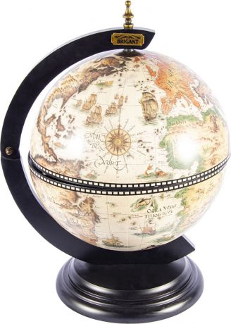 Глобус-бар настольный Brigant, 47207, коричневый, диаметр 33 см