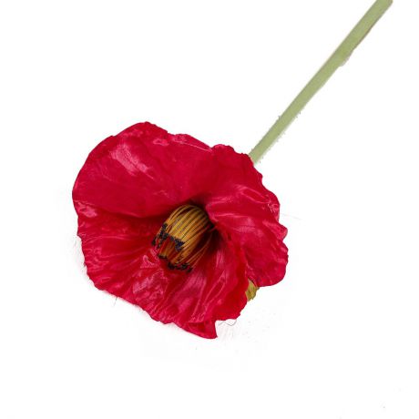 Искусственные цветы "Маковый цвет", 1840901, красный, 63 см