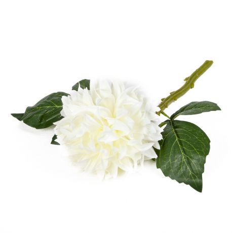 Искусственные цветы "Георгин люкс", 3544328, белый, 30 см