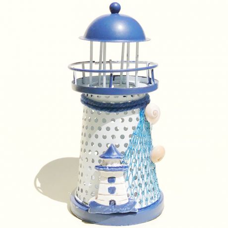 Предмет декора в морском стиле "Маяк" с LED подсветкой 6,5х14 см, Металл