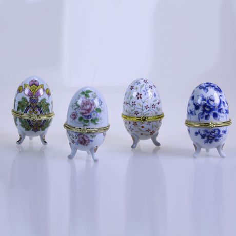 Декоративные фигуры "Фарфоровые яйца", 4 штуки