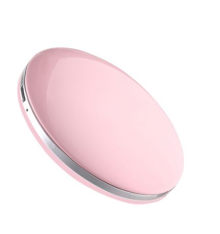 Зеркало косметическое SELFIX с LED подсветкой, розовый