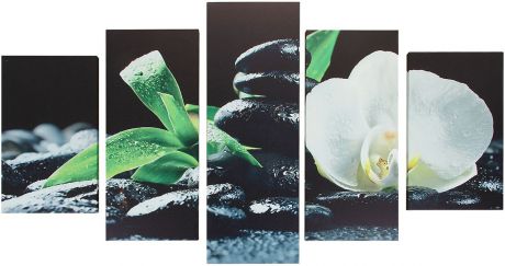 Картина Художественная мастерская Палитра "Белоснежная Орхидея", модульная, 1138008, 72 х 125 см
