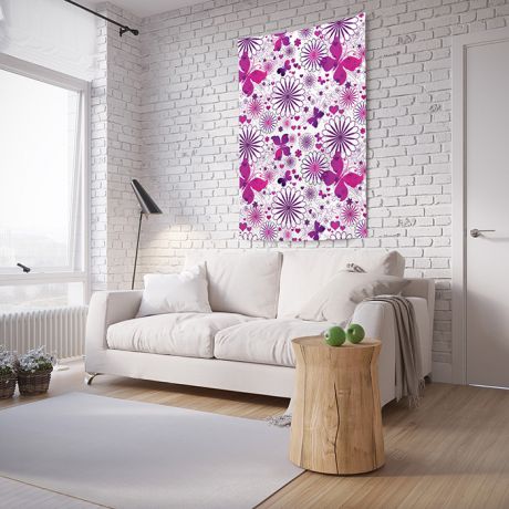 Панно JoyArty "Бабочки любят цветы", на стену, с фотопринтом, tp_15886, 100 x 150 см