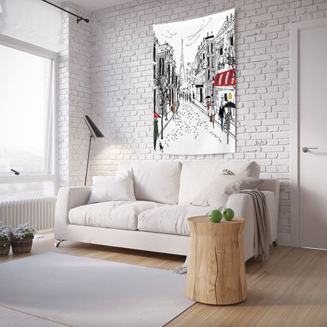 Панно JoyArty "Дождливый париж", на стену, с фотопринтом, tp_14713, 100 x 150 см