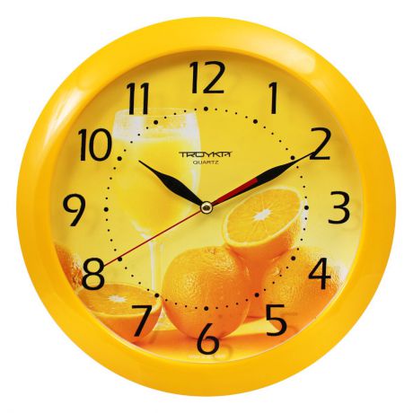 Настенные часы Troyka желтый апельсиновый сок