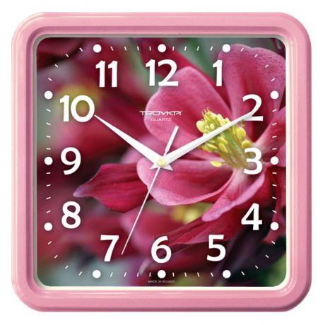 Настенные часы Troyka розовый цветок
