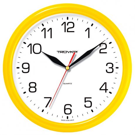 Настенные часы Troyka желтый