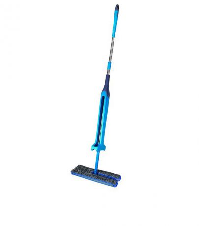 Швабра Migliores для мытья всех видов покрытий, с телескопической ручкой и отжимом воды., синий