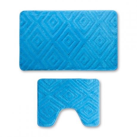 Набор ковриков для ванной Sibo TWINS 50х80 см., 50х40см., голубой