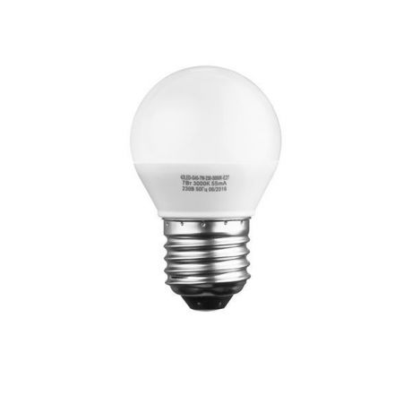 Лампочка Sweko 42LED-G45-7W-230-3000K-E27, Теплый свет 7 Вт, Светодиодная