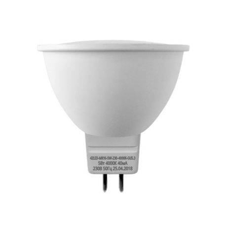 Лампочка Sweko 42LED-MR16-5W-230-3000K-GU5,3, Теплый свет 5 Вт, Светодиодная