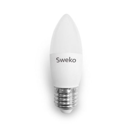 Лампочка Sweko 42LED-C35-10W-230-6500K-E27-5, Дневной свет 10 Вт, Светодиодная