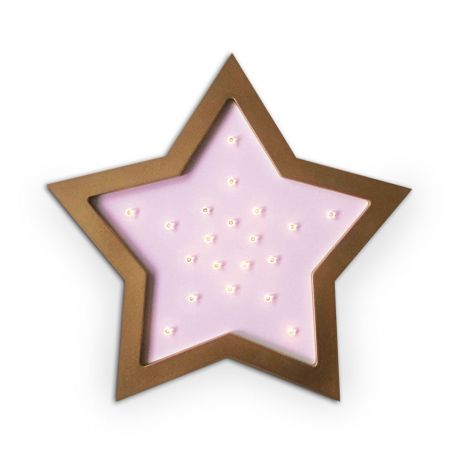 Ночник Amelia Kingdom Звезда большая, розовый, золотой