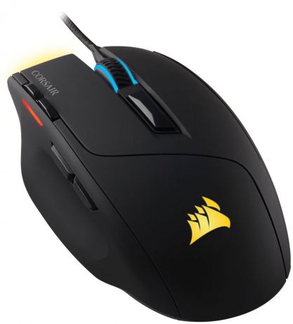 Игровая мышка Corsair Gaming SABRE RGB, оптический сенсор 10000 DPI, трехзонная RGB подсветка