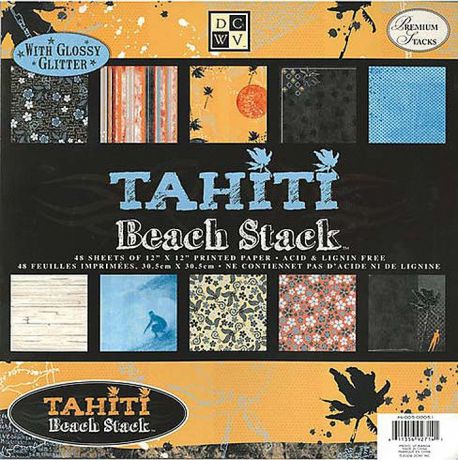 Набор бумаги для скрапбукинга "Tahiti Beach" (48 листов, 30х30 см.)