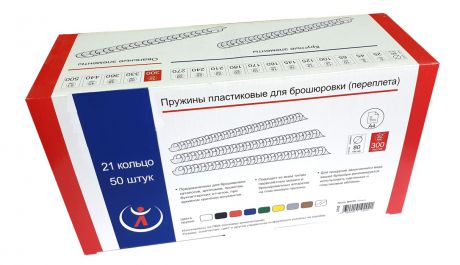 Пружина пластиковая для переплета 35 мм красная