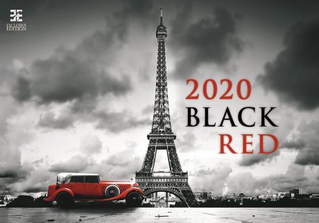 Календарь Контэнт Black Red Черное и красное, на 2020 год, 8595230660992