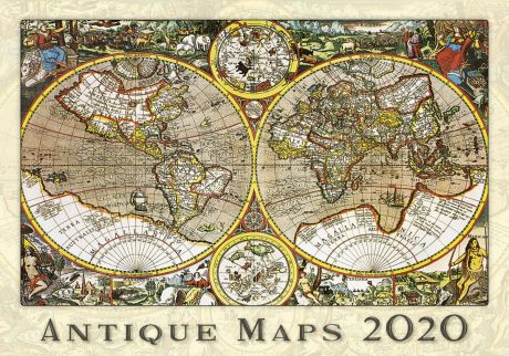 Календарь Контэнт Antique Maps Старые карты, на 2020 год, 8595230660954