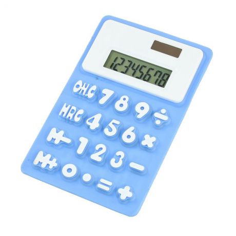 Карманный калькулятор Migliores Силиконовый с двойным питанием (LR1131+солнечная батарея), бирюзовый