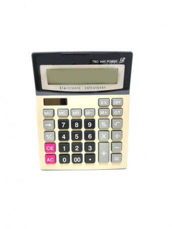 Настольный калькулятор Migliores Настольный с двойным питанием (AA+солнечная батарея), серебристый, черный, серый