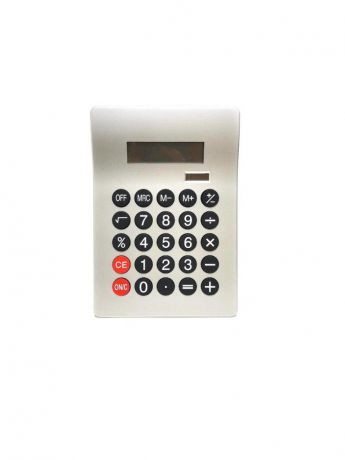 Настольный калькулятор Migliores Настольный с двойным питанием (LR1130+солнечная батарея), серебристый, черный