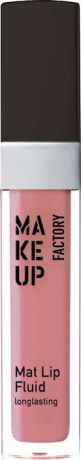 Блеск-флюид для губ Make Up Factory Mat Lip Fluid longlasting, матовый, устойчивый, тон №50, 6,5 мл