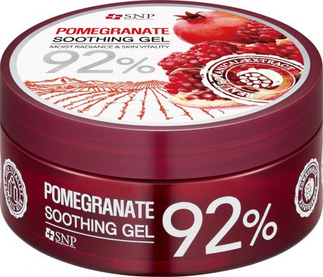 Гель для ухода за кожей SNP Pomegranate для лица и тела Гранат успокаивающий увлажняющий, 300 г