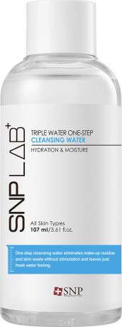 Вода косметическая SNP Lab + Triple Water для лица очищающая, 250 мл