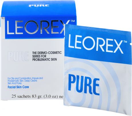 Leorex Pure Гипоаллергенная нано-маска от угревой сыпи, 3,3 мл х 25 шт