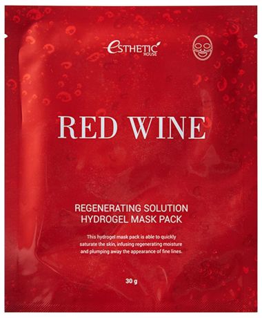Маска для лица Esthetic House Hydrogel Mask Pack Red Wine Regenerating Solution / Красное вино, гидрогелевая, 5 шт по 30 г