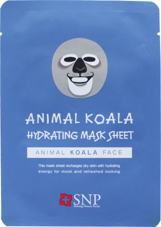 Маска косметическая SNP Animal Koala Hydrating тканевая для лица увлажняющая питательная, 25 мл