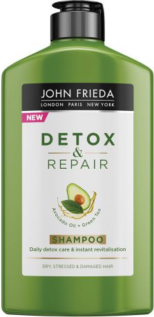 Шампунь John Frieda Detox&Repair, для очищения и восстановления волос, 250 мл