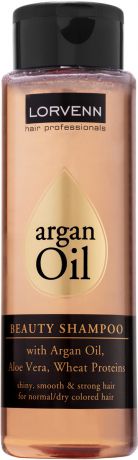 Шампунь для волос Lorvenn Argan Oil Beauty, с питательными увлажняющими ингредиентами, 300 мл