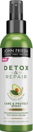 Несмываемый спрей John Frieda Detox&Repair, для укрепления волос с термозащитой, 200 мл