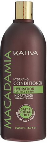 Kativa Интенсивно увлажняющий кондиционер для нормальных и поврежденных волос MACADAMIA, 500мл