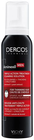 Средство против выпадения волос Vichy Dercos Aminexil Men, для мужчин, в формате пены, 150 мл